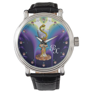 BOWL OF HYGEIA , MEDICINE ,PHARMACY MONOGRAM WATCH