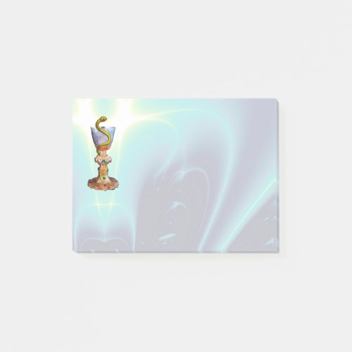 BOWL OF HYGEIA  MEDICINE PHARMACY Teal Blue Post_it Notes