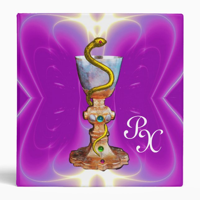 BOWL OF HYGEIA  MONOGRAM Medicine, Pharmacy 3 Ring Binder (Front)