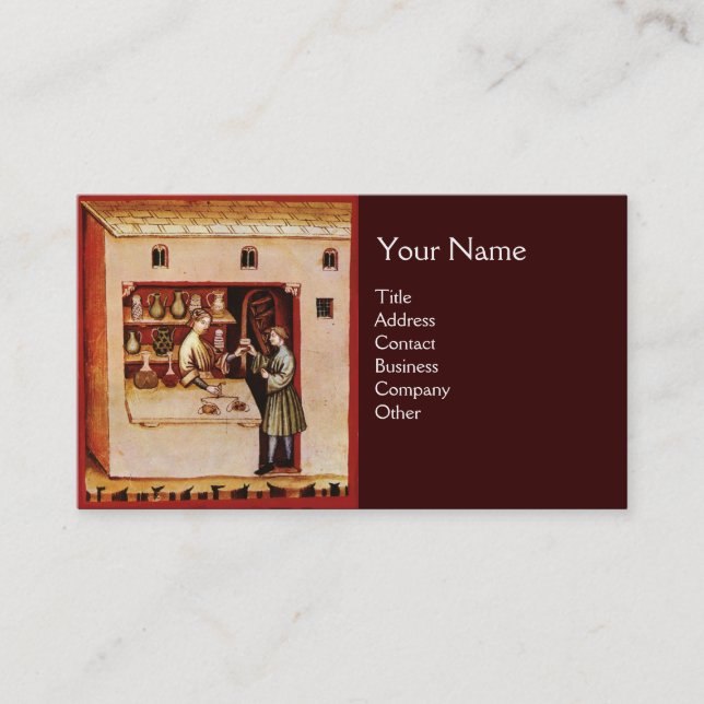 BOWL OF HYGEIA  MONOGRAM Medicine, Pharmacy Business Card (Front)