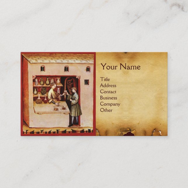 BOWL OF HYGEIA  MONOGRAM Medicine, Pharmacy Business Card (Front)