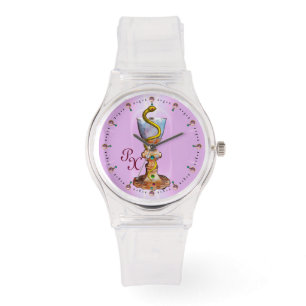 BOWL OF HYGEIA MONOGRAM Medicine, Pharmacy ,Pink Watch