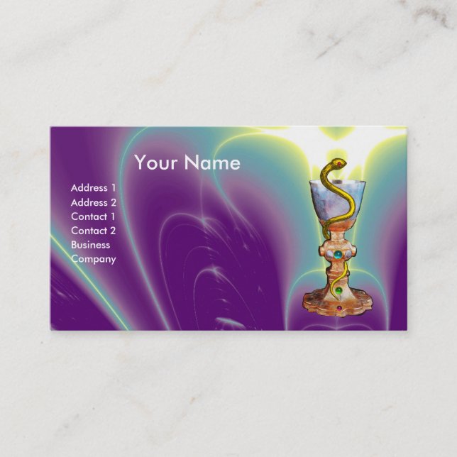 BOWL OF HYGEIA , PHARMACY BUSINESS CARD (Front)