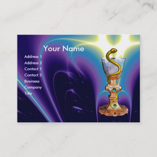 Customizable BOWL OF HYGEIA , PHARMACY BUSINESS CARDS