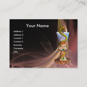 BOWL OF HYGEIA ,PHARMACY Medicine Pink Brown Business Card