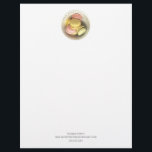 Bowl Of Macarons Food Business Patisserie Letterhead<br><div class="desc">Circle shaped photo of a bowl of macarons with business name and city,  state at top.</div>