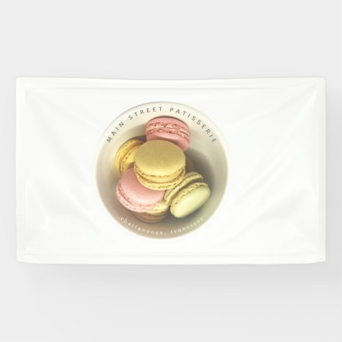 Bowl Of Macarons Photo Food Business Banner