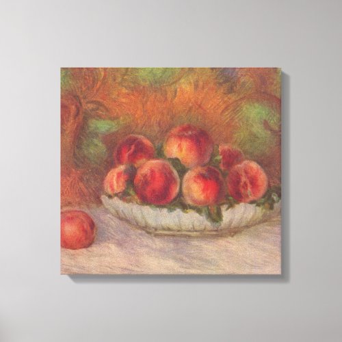 Bowl of Peaches by Pierre_Auguste Renoir Canvas Print