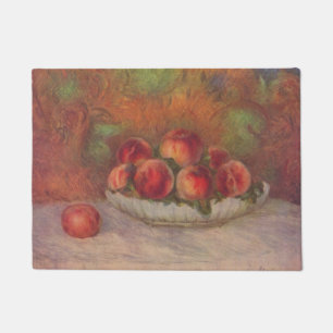 Bowl of Peaches (by Pierre-Auguste Renoir) Doormat