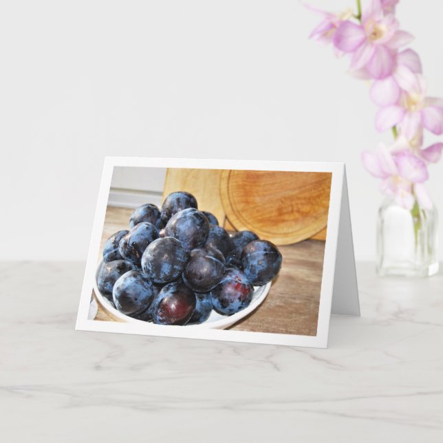 Bowl of Plum Fruit Card (Orchid)