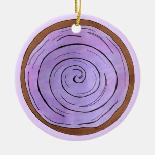 Bowl of POI Purple Hawaiian Food Taro Root Hawaii Ceramic Ornament