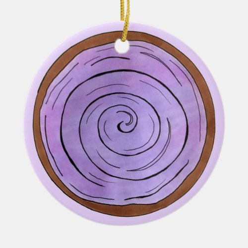 Bowl of POI Purple Hawaiian Food Taro Root Hawaii Ceramic Ornament