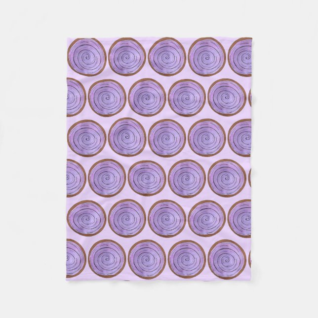 Bowl of POI Purple Hawaiian Food Taro Root Hawaii Fleece Blanket (Front)