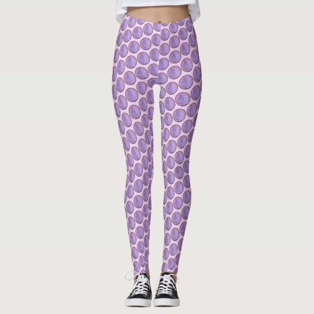 Bowl of POI Purple Hawaiian Food Taro Root Hawaii Leggings (Front)