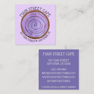 Bowl of POI Purple Hawaiian Food Taro Root Hawaii Square Business Card