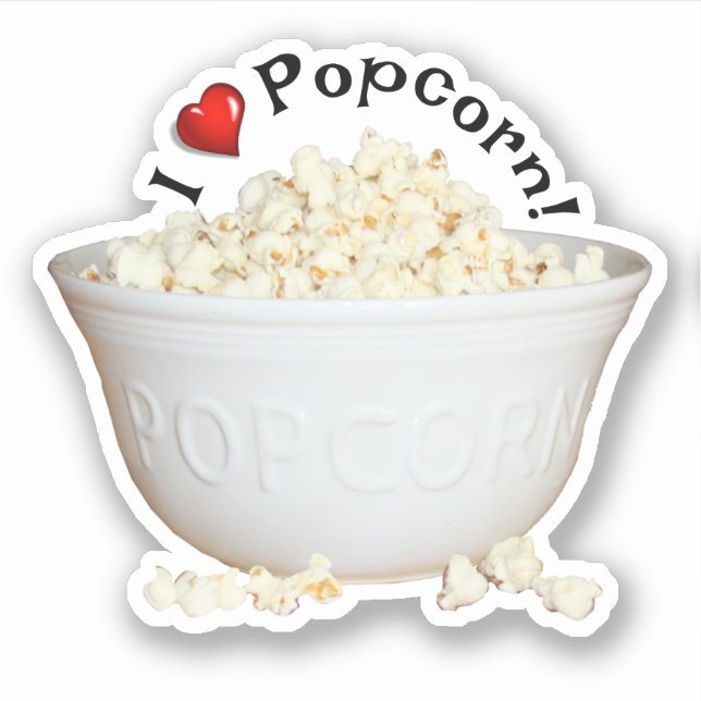 Bowl of Popcorn Sticker (Front)