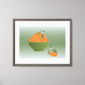 Bowl of Prosperity – Mandarins of Abundance Canvas Print