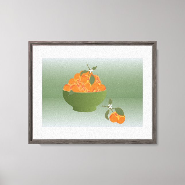 Bowl of Prosperity – Mandarins of Abundance Canvas Print (Front)