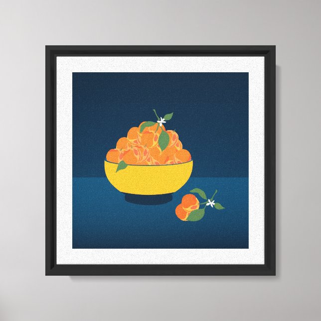 Bowl of Prosperity – Mandarins of Abundance Canvas Print (Front)