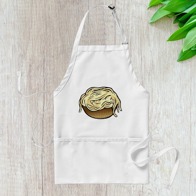 Bowl of Spaghetti Pasta Noodle Food Adult Apron (Creator Uploaded)
