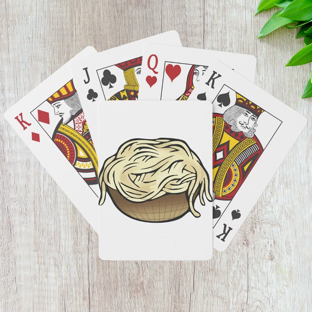 Bowl of Spaghetti Pasta Noodle Food Poker Cards (Creator Uploaded)