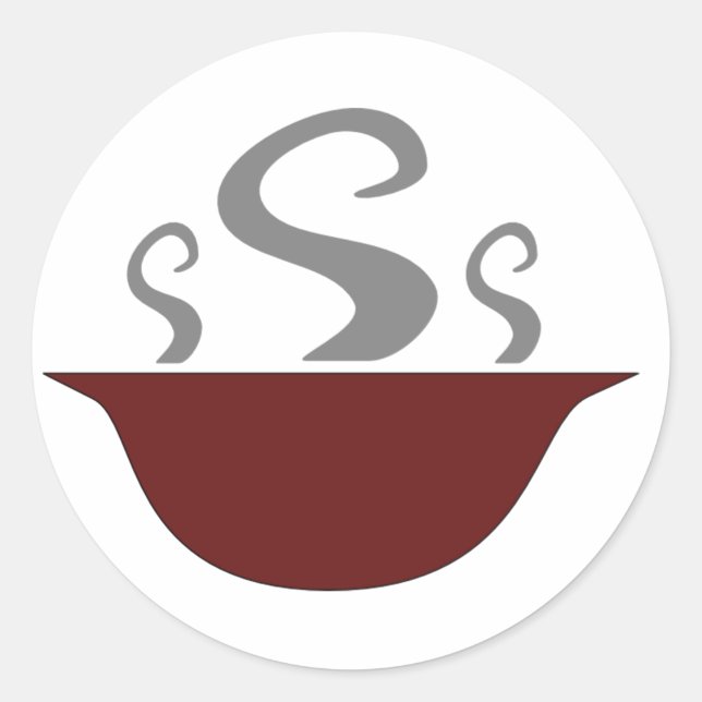 Bowl Of Steaming Soup Stickers (Front)