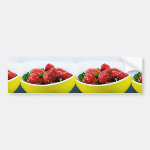 bowl of straeberries bumper sticker