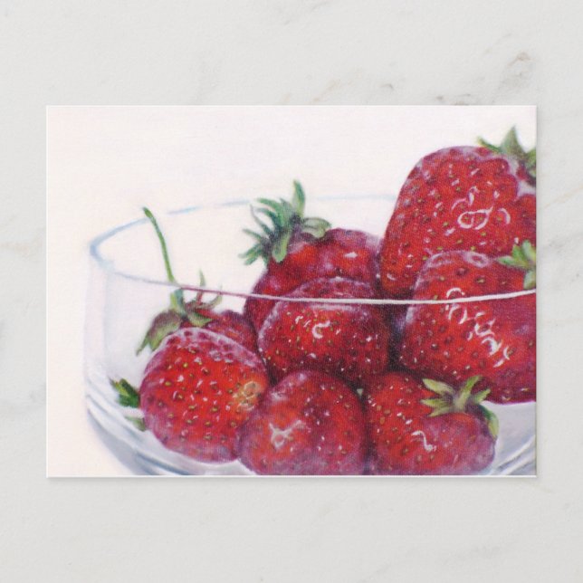 Bowl of Strawberries Postcard (Front)