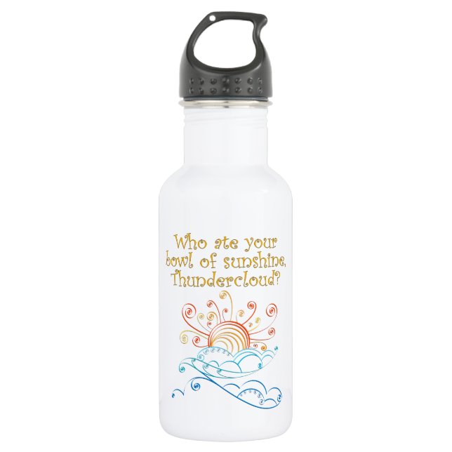 Bowl of Sunshine Stainless Steel Water Bottle (Front)