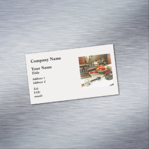 Bowl Of Tomatoes On Counter Magnetic Business Card