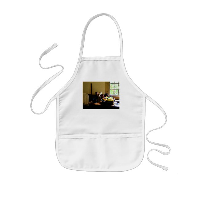 Bowl of Vegetables and Jars Kids' Apron (Front)