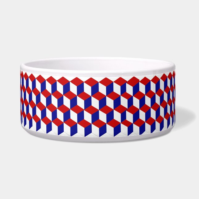 Bowl - Red, white, blue blocks (Right)