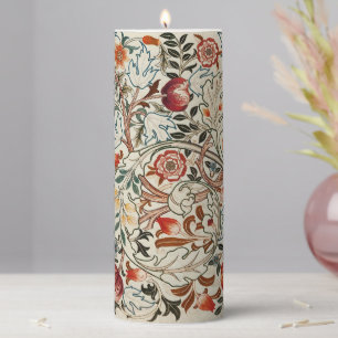 Bowl William Morris floral art design  Pillar Candle