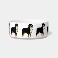 Bowl with Bernese mountain dog