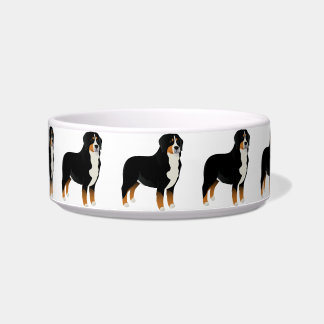 Bowl with Bernese mountain dog