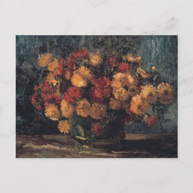 Bowl with Chrysanthemums by Vincent Van Gogh       Postcard (Front)
