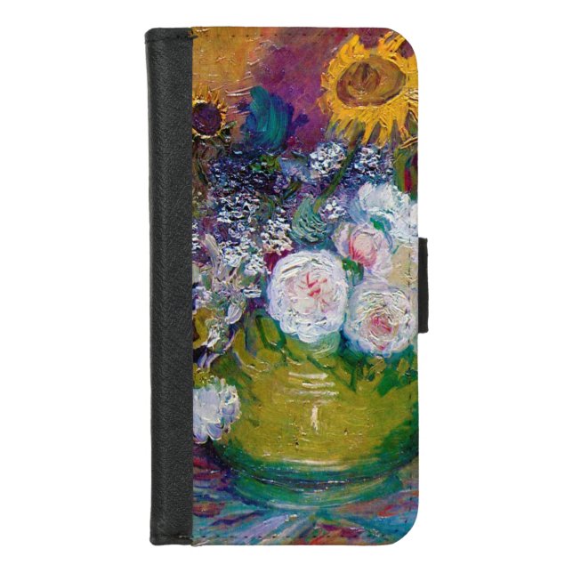 Bowl with Flowers, Van Gogh iPhone Wallet Case (Front)