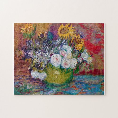 Bowl with Flowers Van Gogh Jigsaw Puzzle