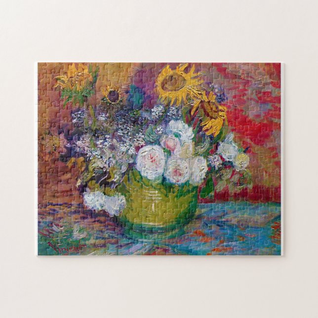 Bowl with Flowers, Van Gogh Jigsaw Puzzle (Horizontal)