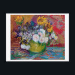 Bowl with Flowers, Van Gogh Postcard<br><div class="desc">Vincent Willem van Gogh (30 March 1853 – 29 July 1890) was a Dutch post-impressionist painter who is among the most famous and influential figures in the history of Western art. In just over a decade, he created about 2, 100 artworks, including around 860 oil paintings, most of which date...</div>