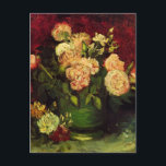Bowl with Peonies and Roses by Vincent van Gogh Postcard<br><div class="desc">Bowl with Peonies and Roses by Vincent van Gogh is a vintage fine art post impressionism still life floral painting featuring a bouquet of pink peony and rose flowers in a vase. Fresh cut spring flowers from the garden. About the artist: Vincent Willem van Gogh (1853 -1890) was one of...</div>