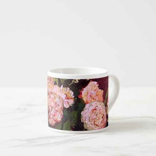 Bowl with Peonies  Roses Van Gogh Fine Art Espresso Cup