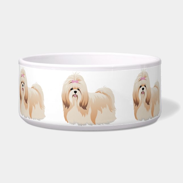 Bowl with shih tzu (Front)