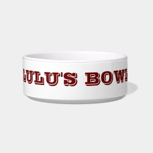Bowl with your Pet's Name
