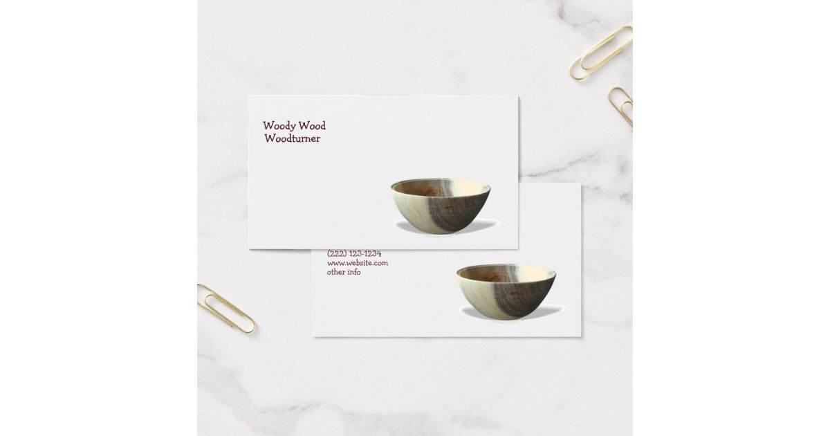 Bowl Woodturning Business Card Template Zazzle