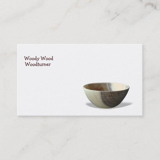 Bowl Woodturning Business Card Template (Front)