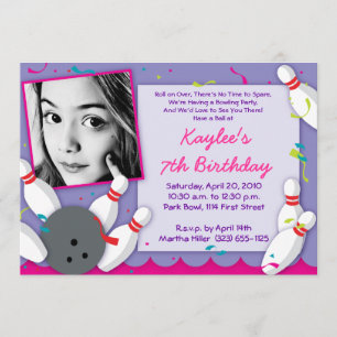"Bowled Over" Party Invitation - Girls