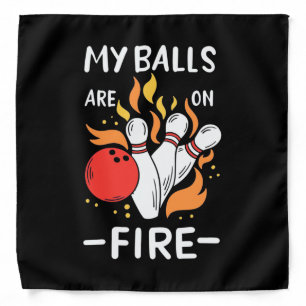 Bowler Balls Are On Fire Bandana