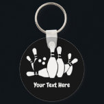 Bowler Bowling Ball Pins Custom Keychain<br><div class="desc">Bowling Ball Pins Custom keychain</div>