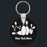 Bowler Bowling Ball Pins Custom Keychain<br><div class="desc">Bowling Ball Pins Custom keychain</div>